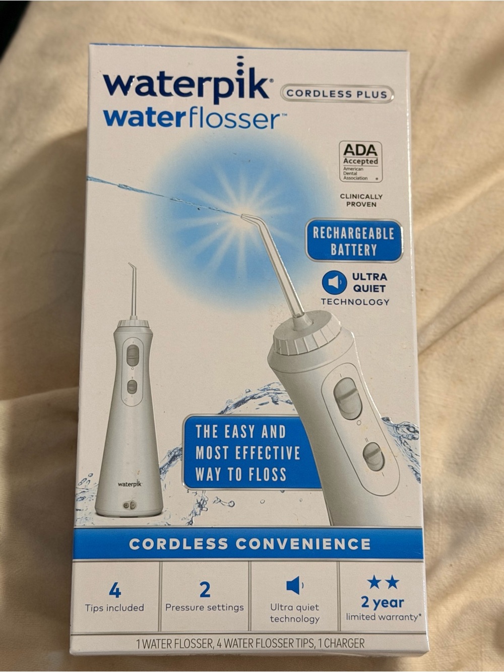 Waterpik Cordless Plus Water Flosser, White